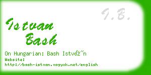 istvan bash business card